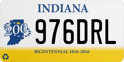 IN license plate 976DRL
