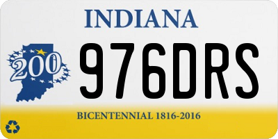 IN license plate 976DRS