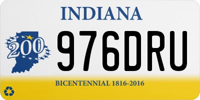IN license plate 976DRU