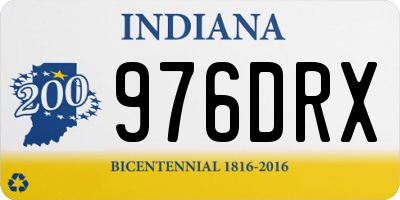 IN license plate 976DRX