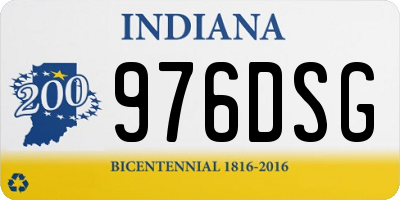 IN license plate 976DSG