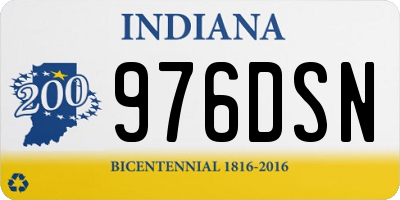IN license plate 976DSN