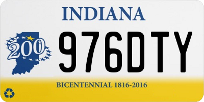 IN license plate 976DTY