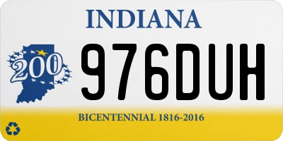 IN license plate 976DUH