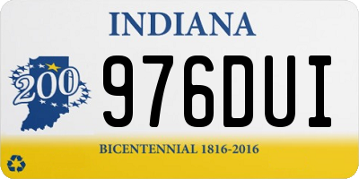 IN license plate 976DUI