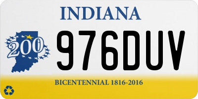 IN license plate 976DUV