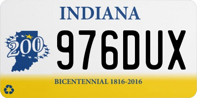 IN license plate 976DUX