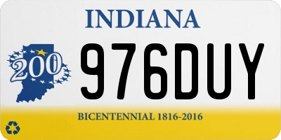 IN license plate 976DUY