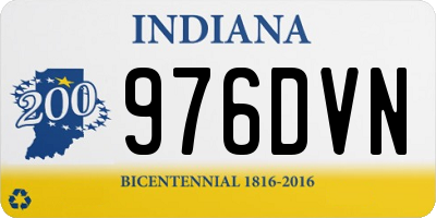 IN license plate 976DVN