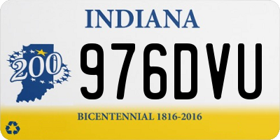 IN license plate 976DVU