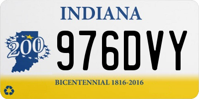 IN license plate 976DVY
