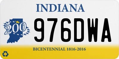IN license plate 976DWA