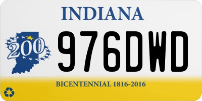 IN license plate 976DWD