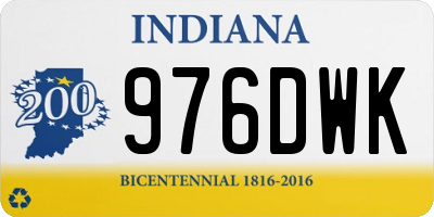 IN license plate 976DWK
