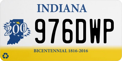 IN license plate 976DWP