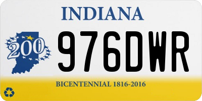 IN license plate 976DWR