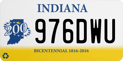 IN license plate 976DWU