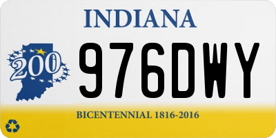 IN license plate 976DWY
