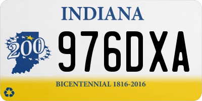 IN license plate 976DXA