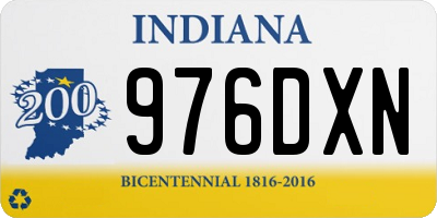 IN license plate 976DXN