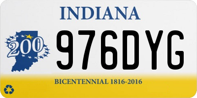IN license plate 976DYG