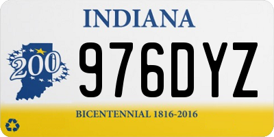 IN license plate 976DYZ