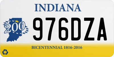 IN license plate 976DZA