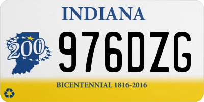 IN license plate 976DZG