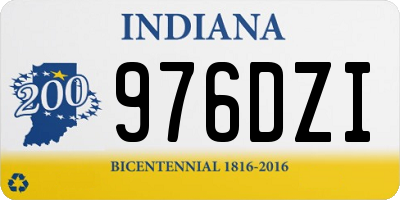 IN license plate 976DZI