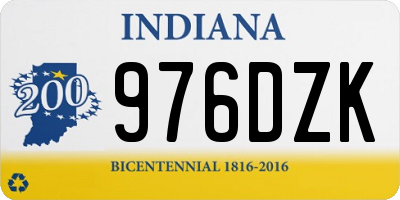 IN license plate 976DZK