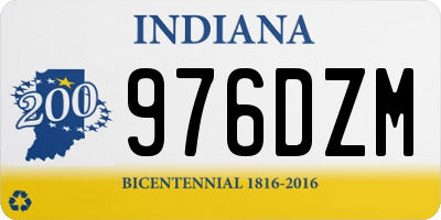 IN license plate 976DZM