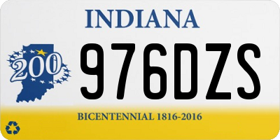 IN license plate 976DZS