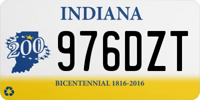 IN license plate 976DZT