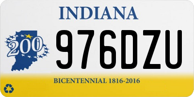 IN license plate 976DZU