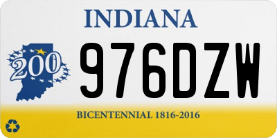 IN license plate 976DZW