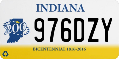 IN license plate 976DZY