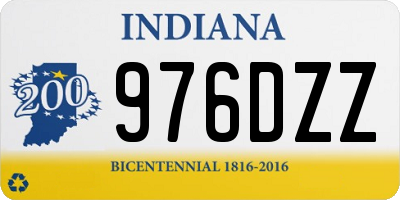 IN license plate 976DZZ