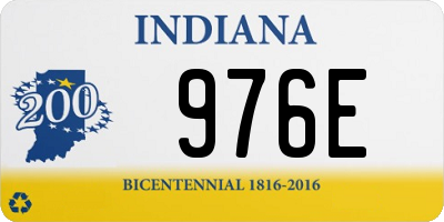 IN license plate 976E