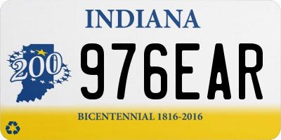 IN license plate 976EAR