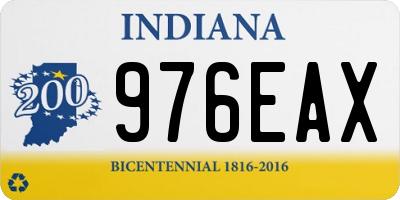 IN license plate 976EAX