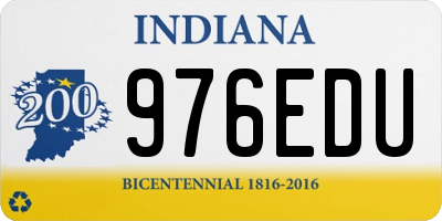 IN license plate 976EDU