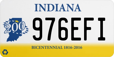 IN license plate 976EFI