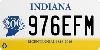 IN license plate 976EFM