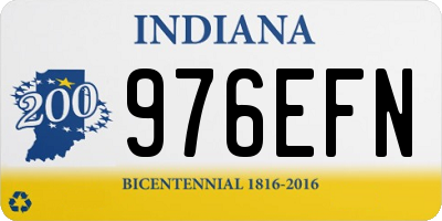IN license plate 976EFN
