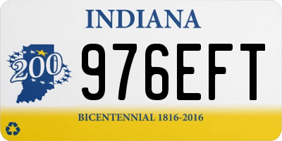 IN license plate 976EFT