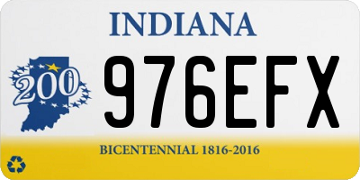 IN license plate 976EFX