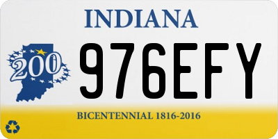 IN license plate 976EFY