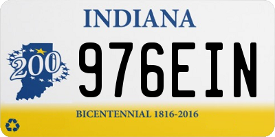IN license plate 976EIN