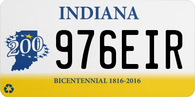 IN license plate 976EIR