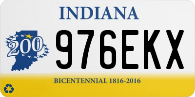 IN license plate 976EKX